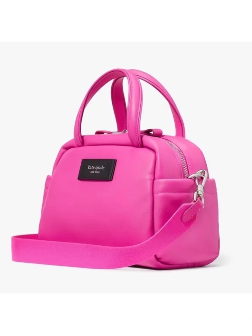 Kate Spade Puffed Satchel Crossbody Vivid Snapdragon